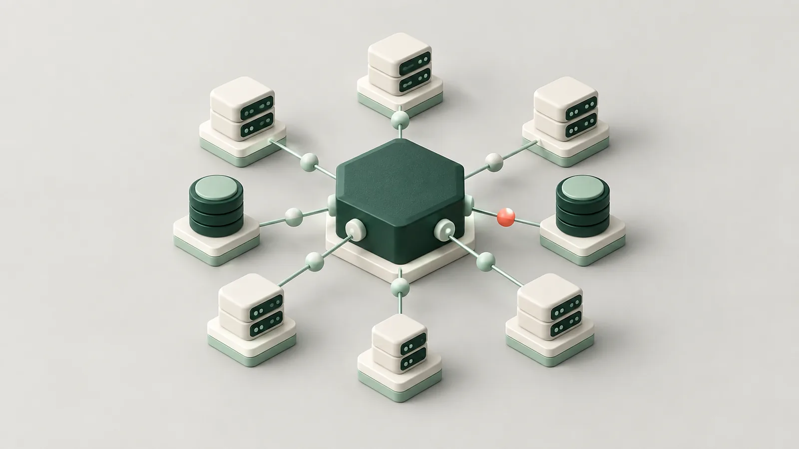 Абстрактная иллюстрация серверной среды Node.js